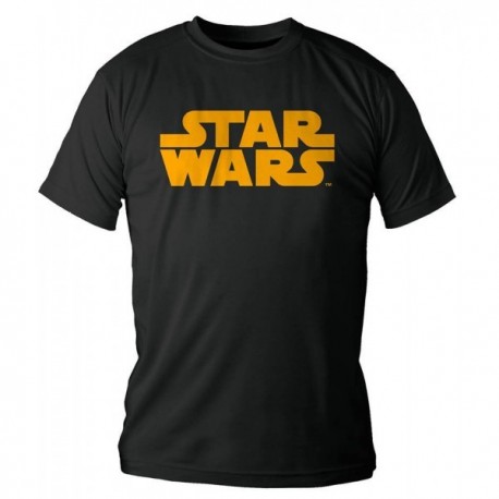 Camiseta negra logo Star Wars. Talla: XL
