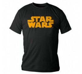 Camiseta negra logo Star Wars. Talla: XXL
