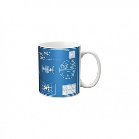 Taza desayuno con planos de naves de combate