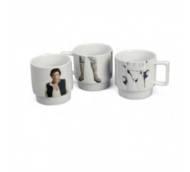 Set de 3 tazas apilables Han Solo, Luke Skywalker y Stormtrooper