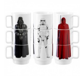 Set de 3 tazas apilables Darth Vader, Stormtrooper y Guardia Imperial