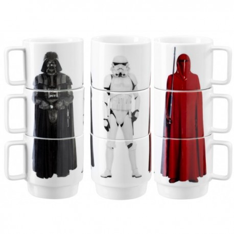 Set de 3 tazas apilables Darth Vader, Stormtrooper y Guardia Imperial
