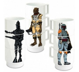 Set de tazas apilables IG88, Bossk y Boba Fett