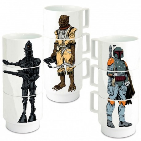 Set de tazas apilables IG88, Bossk y Boba Fett